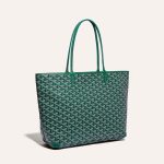 Goyard Artois Tote MM Green Goyardine Canvas & Chevroches Calfskin Palladium Hardware - Image 2